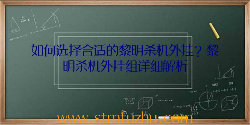 如何选择合适的黎明杀机外挂？黎明杀机外挂组详细解析