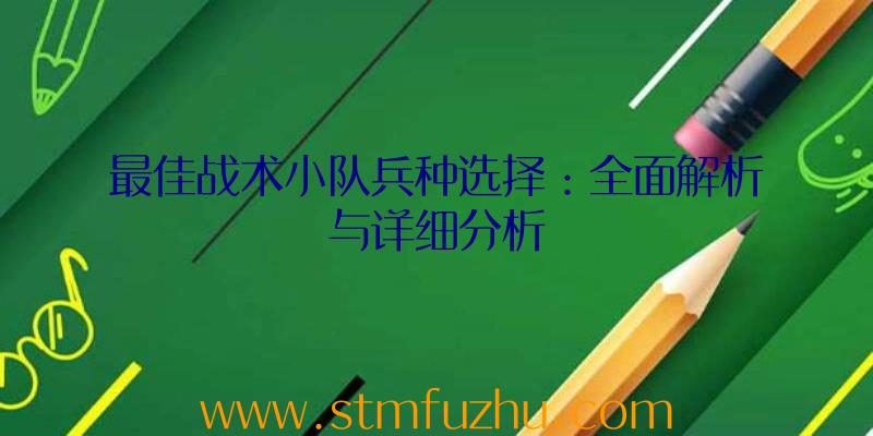 最佳战术小队兵种选择：全面解析与详细分析