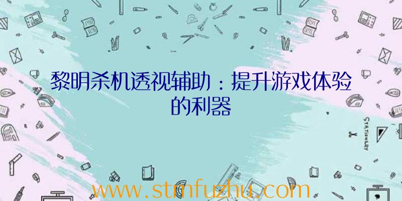 黎明杀机透视辅助：提升游戏体验的利器